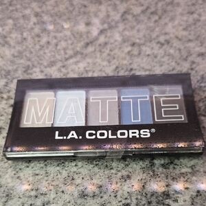 L.A. Colors Matte 5 Color Eyeshadow Palette - Blue Denim